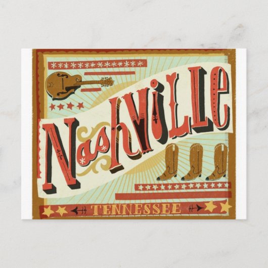 Nashville, landthema briefkaart (Voorkant)