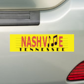 Nashville - Leef de Muziek! Bumpersticker (Op auto)