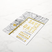 Nashville Love Locator | Bruiloft Bewaar de datum Folie Uitnodiging (Gedraaid)