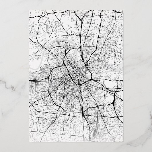 Nashville Love Locator | Bruiloft Bewaar de datum Folie Uitnodiging (Achterkant)