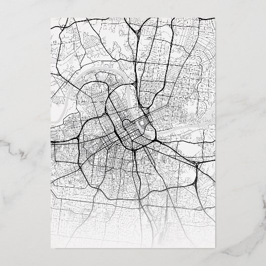 Nashville Love Locator | Stad thema bruiloft Folie Uitnodiging (Achterkant)