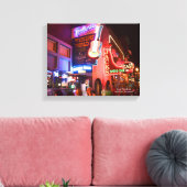 Nashville Lower Broadway Wrapped Canvas Prints (Insitu (Woonkamer))