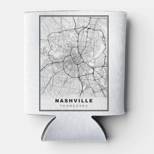 Nashville Map Blikjeskoeler (Voorkant)