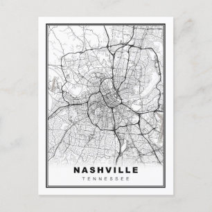 Nashville Map Feestdagenkaart