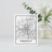Nashville Map Feestdagenkaart (Staand voorkant)