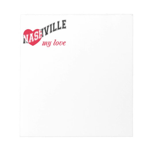 Nashville mijn liefde notitieblok (Voorkant)