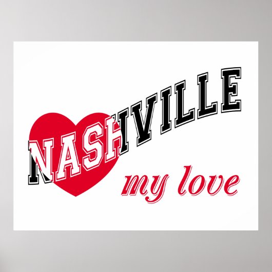 Nashville mijn liefde poster (Voorkant)