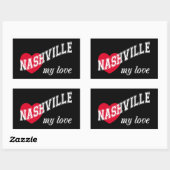 Nashville mijn liefde rechthoekige sticker (Vel)