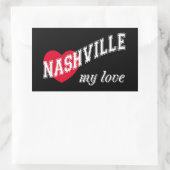Nashville mijn liefde rechthoekige sticker (Tas)