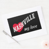 Nashville mijn liefde rechthoekige sticker (Envelop)