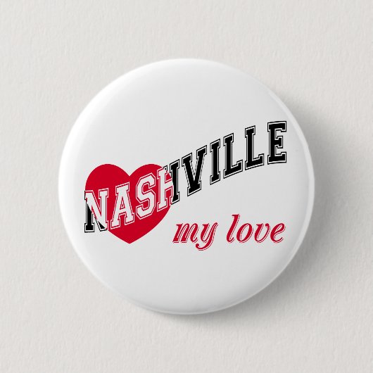 Nashville mijn liefde ronde button 5,7 cm (Voorkant)