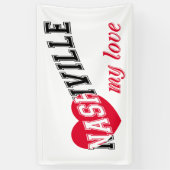 Nashville mijn liefde spandoek (Verticaal)