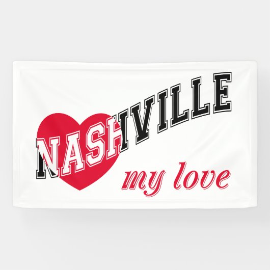 Nashville mijn liefde spandoek (Horizontaal)