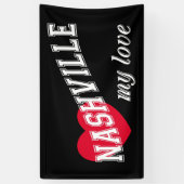 Nashville mijn liefde spandoek (Verticaal)