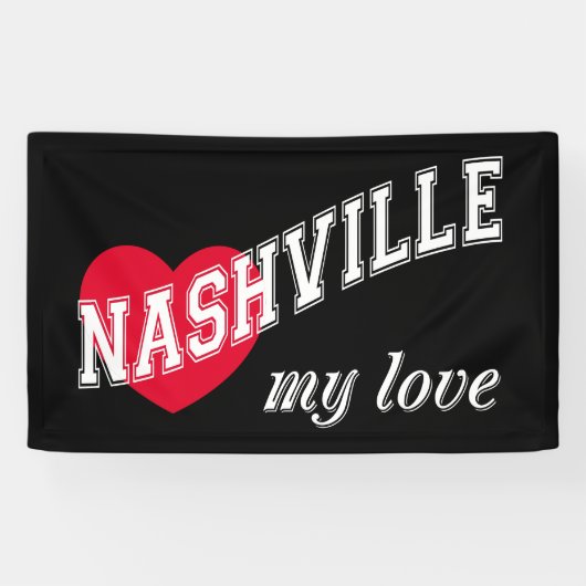 Nashville mijn liefde spandoek (Horizontaal)