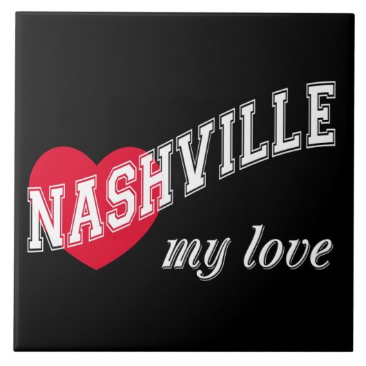Nashville mijn liefde tegeltje (Voorkant)