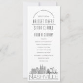 Nashville | Modern Deco huwelijksprogramma Kaart (Voorkant)