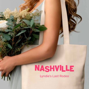 Nashville Moderne Minimalistische Hot Pink Bachelo Tote Bag
