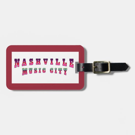 Nashville Music City Bagagelabel (Voorkant horizontaal)
