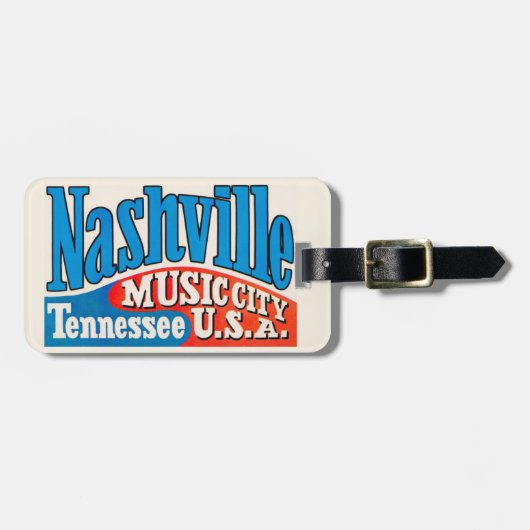 Nashville Music City Bagagelabel (Voorkant horizontaal)