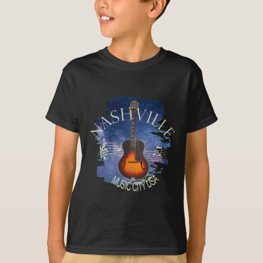 Nashville Music City  Design T-shirt (Voorkant)