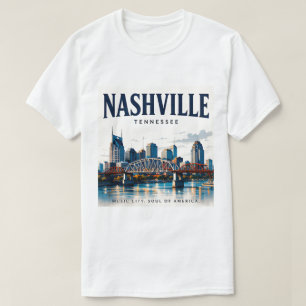 Nashville Music City-geest T-shirt
