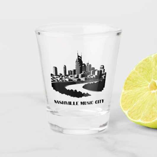 Nashville Music City Geschoten glas (Voorkant)