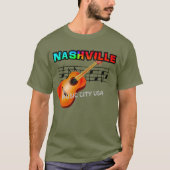 Nashville Music City -- Heren T-shirt (Voorkant)