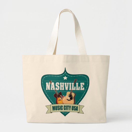 Nashville Music City Jumbo Canvas tas (Voorkant)