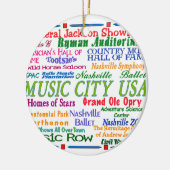 Nashville Music City Keramisch Ornament (Links)