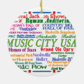Nashville Music City Keramisch Ornament (Achterkant)