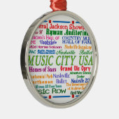 Nashville Music City Metalen Ornament (Rechts)