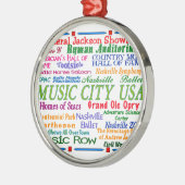 Nashville Music City Metalen Ornament (Links)