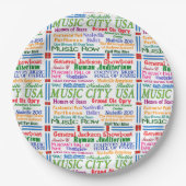 Nashville Music City Papieren Bordje (Voorkant)