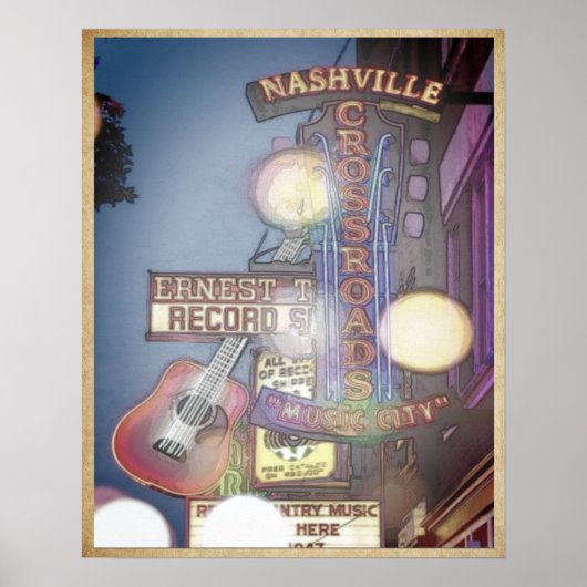 Nashville Music City Poster (Voorkant)
