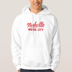 Nashville Music City Retro Red Glow Design – Hoodie