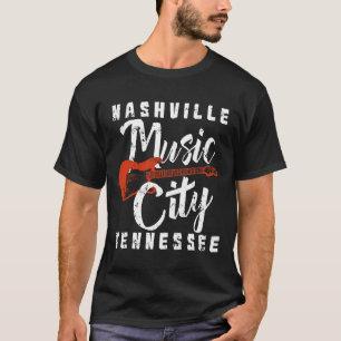 Nashville Music City Tennessee I basgitaar Shirt