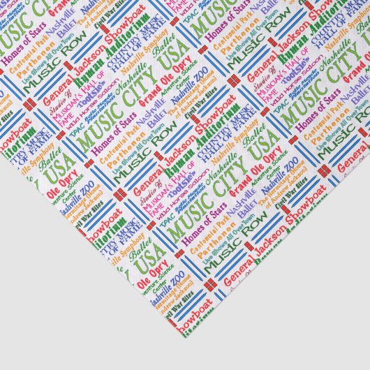 Nashville Music City Tissuepapier (Detail)