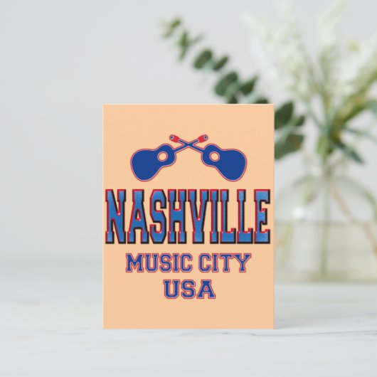 Nashville, Music City USA Briefkaart (Staand voorkant)