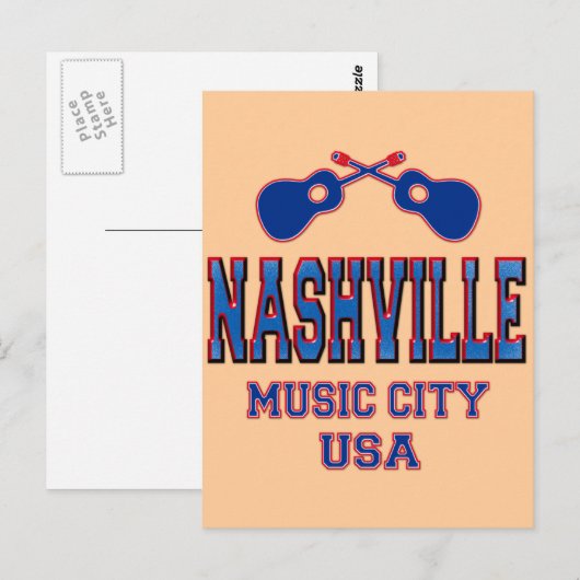 Nashville, Music City USA Briefkaart (Voorkant / Achterkant)