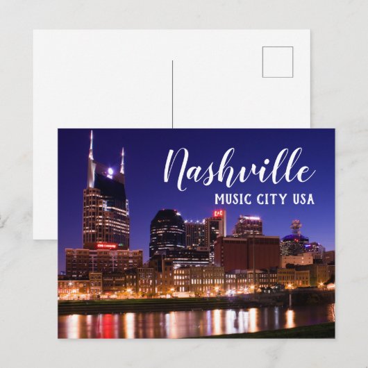 Nashville — Music City USA Briefkaart (Voorkant / Achterkant)