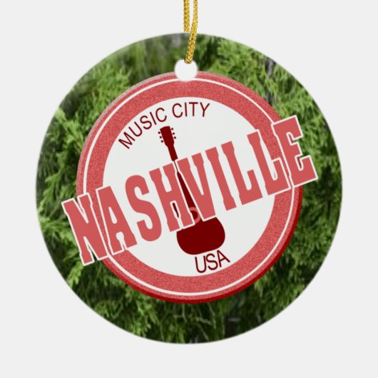 Nashville Music City USA Circle Ornament (Voorkant)