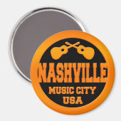 Nashville Music City USA Magneet (Voorkant / Achterkant)