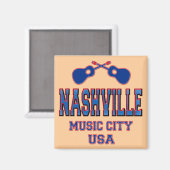 Nashville, Music City USA Magneet (Voorkant / Achterkant)