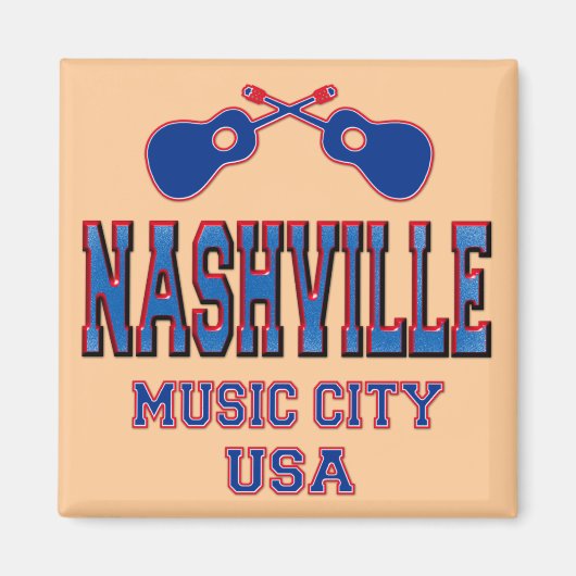 Nashville, Music City USA Magneet (Voorkant)