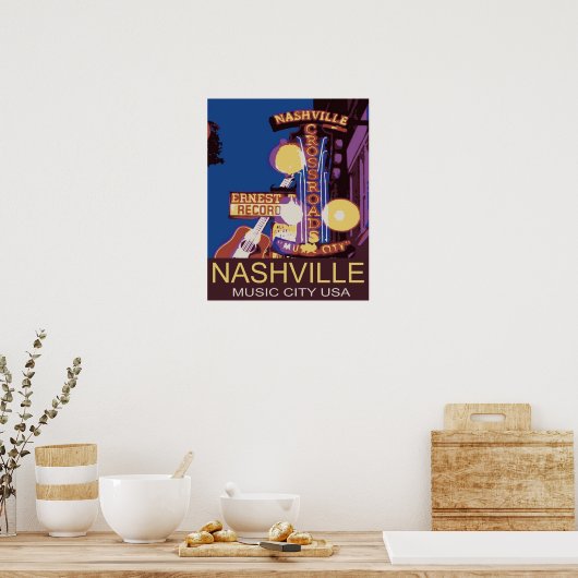Nashville Music City USA Poster (Keuken)