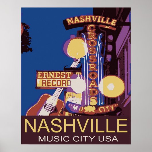 Nashville Music City USA Poster (Voorkant)
