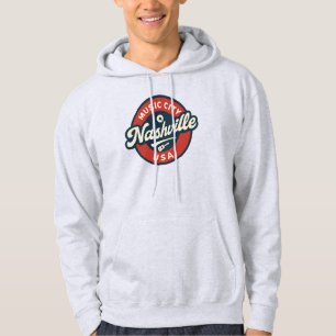 Nashville Music City USA Retro Badge – Hoodie