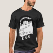 Nashville Music Guitar USA Skyline Silhouette Outl T-shirt (Voorkant)