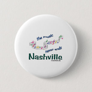 Nashville Muzieknoten Ronde Button 5,7 Cm